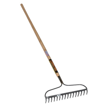 16-tine Bow Rake with 60"L Hardwood Handle