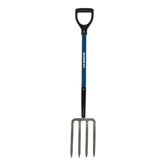Seymour S550 Forged 4-Tine Spading Fork With Fiberglass Handle