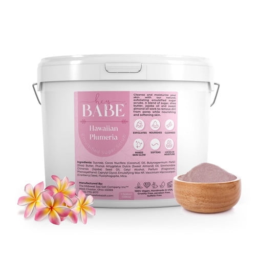 Midwest Sea Salt Company Emulsified Sugar Scrub - Hawaiian Plumeria - 128oz
