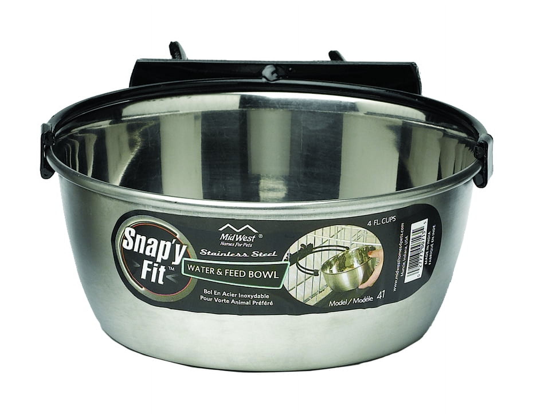 Stainless Steel Elevated Snap'y Fit Pet Bowl