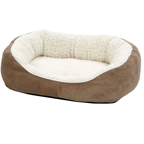 MidWest Homes for Pets Cuddle Dog Bed, Ultra-Soft Fleece Dog & Cat Cuddle Bed, Small, Brown