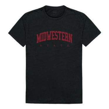 Midwestern State University Mustangs College T-Shirt, Black - Extra Large