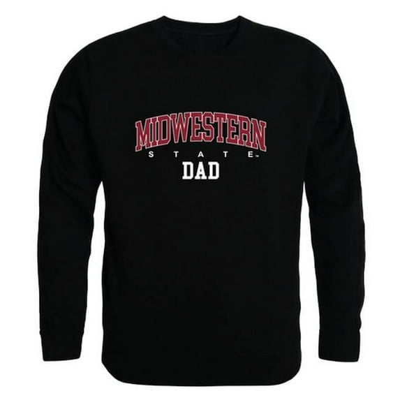 Midwestern State University Mustangs Dad Crewneck Sweatshirt, Black - Large