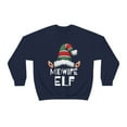 thumbnail image 1 of Midwife Elf Unisex Sweatshirt, S-2XL Christmas Nursing School Elves, 1 of 9