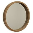 thumbnail image 1 of Midwood Round Decorative Wood Frame Wall Mirror Large - Brown, 1 of 5