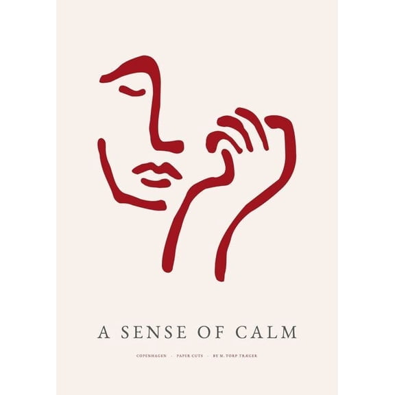 Mie & Him - A Sense Of Calm Print Wall Art, Modern Wall Decor For Living Room Bedroom, 8x12 UNFRAMED
