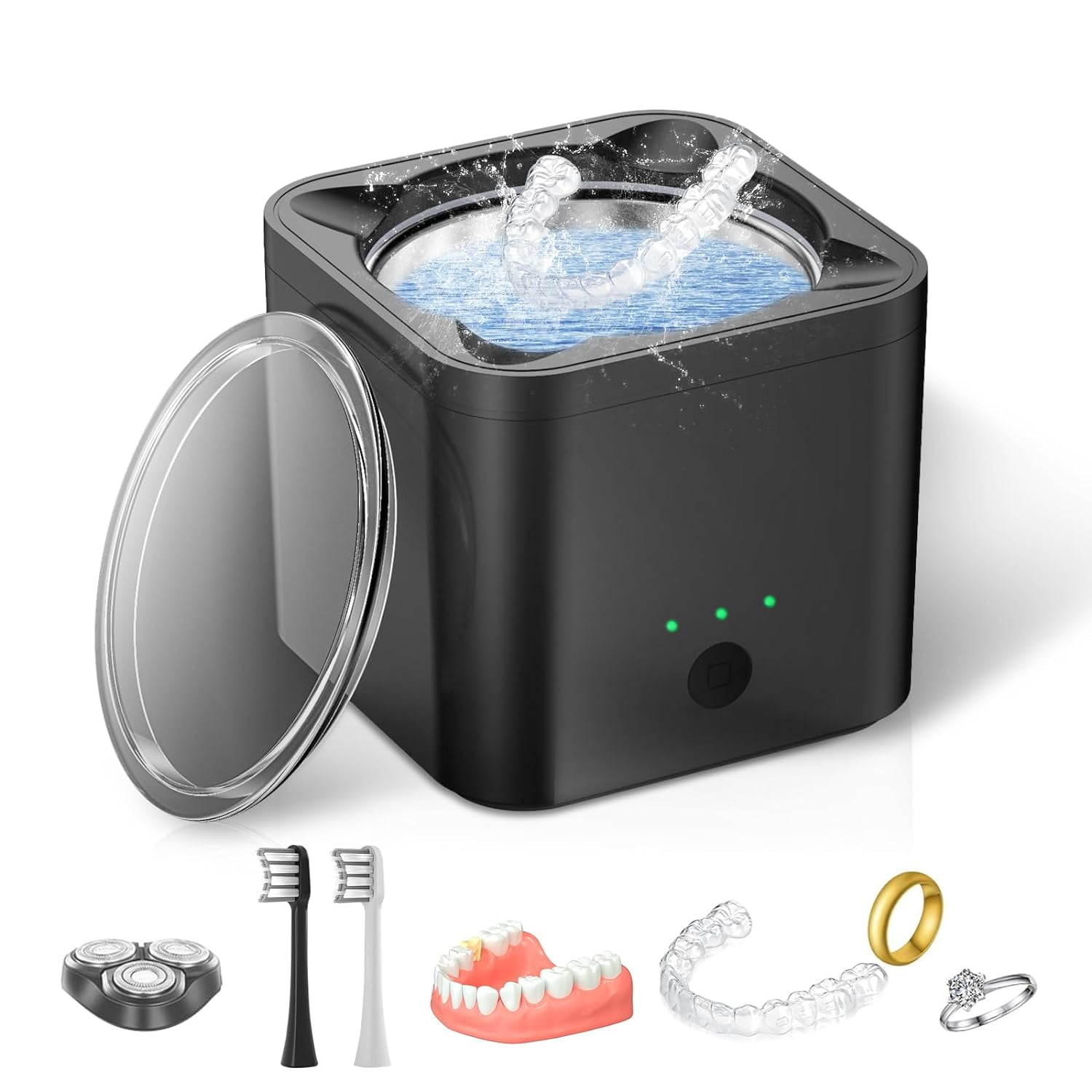 Mieauty Ultrasonic Retainer Cleaner, Portable Ultrasonic Cleaner for