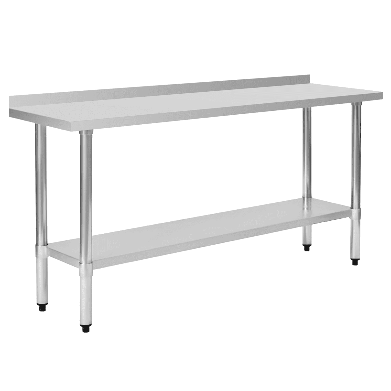 Miekor Furniture 18" x 72" 18-Gauge Stainless Steel Commercial Work Table with 4" Backsplash and Undershelf No.7624