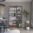 thumbnail image 1 of Miekor Furniture 2 Piece Bookcase Living Room Set, Storage Cabinet, 42" Wide and 9 Shelves Matt Gray / White 74865, 1 of 6