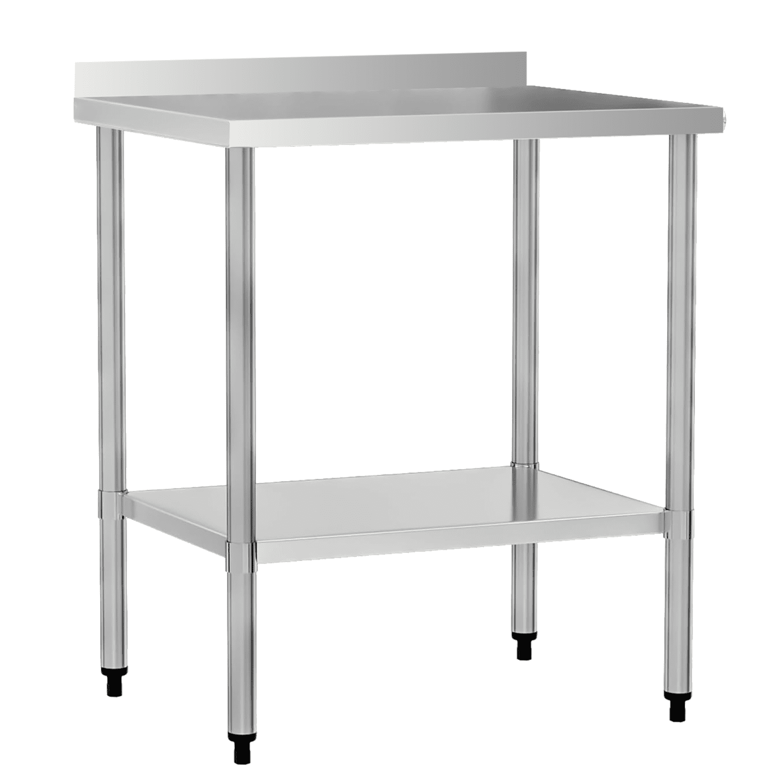 Miekor Furniture 24" x 30" 18-Gauge Stainless Steel Commercial Work Table with 4" Backsplash and Undershelf No.6461