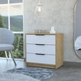 thumbnail image 1 of Miekor Furniture 3 Drawers Dresser Maryland, Superior Top, White / Pine Finish 122996, 1 of 7