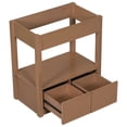 thumbnail image 1 of Miekor Furniture 30" Bathroom Vanity without Sink Top, Cabinet Base Only, Open Storage Shelf and Two Drawers, Brown 66AAD, 1 of 9