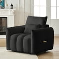 thumbnail image 1 of Miekor Furniture 35 "Teddy fabric sofa, modern lounge chair, upholstered with a pillow, apartment, office, living room and bedroom biack No.9422, 1 of 8