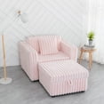 thumbnail image 1 of Miekor Furniture 44.9"Soft Modular Sofa Single - Very Comfortable & Stylish. Matches 30.7" Ottoman with Hydraulic Lift. Ideal for Bedroom & Living Room, Light Pink 0015, 1 of 16