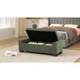 thumbnail image 1 of Miekor Furniture 50" Ottoman Bench in Textured Fabric, Rectangular Design with Hinged Lid for Seating, Footrest, and Hidden Storage, Perfect for Living Room, Bedroom, or Entryway 31783, 1 of 12