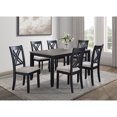 thumbnail image 1 of Miekor Furniture 7-Pc Dinette Set Light Black Gray Rectangular Table Grey Upholstered Chairs Transitional Dining Room Wooden Dining Set Furniture 41897, 1 of 5