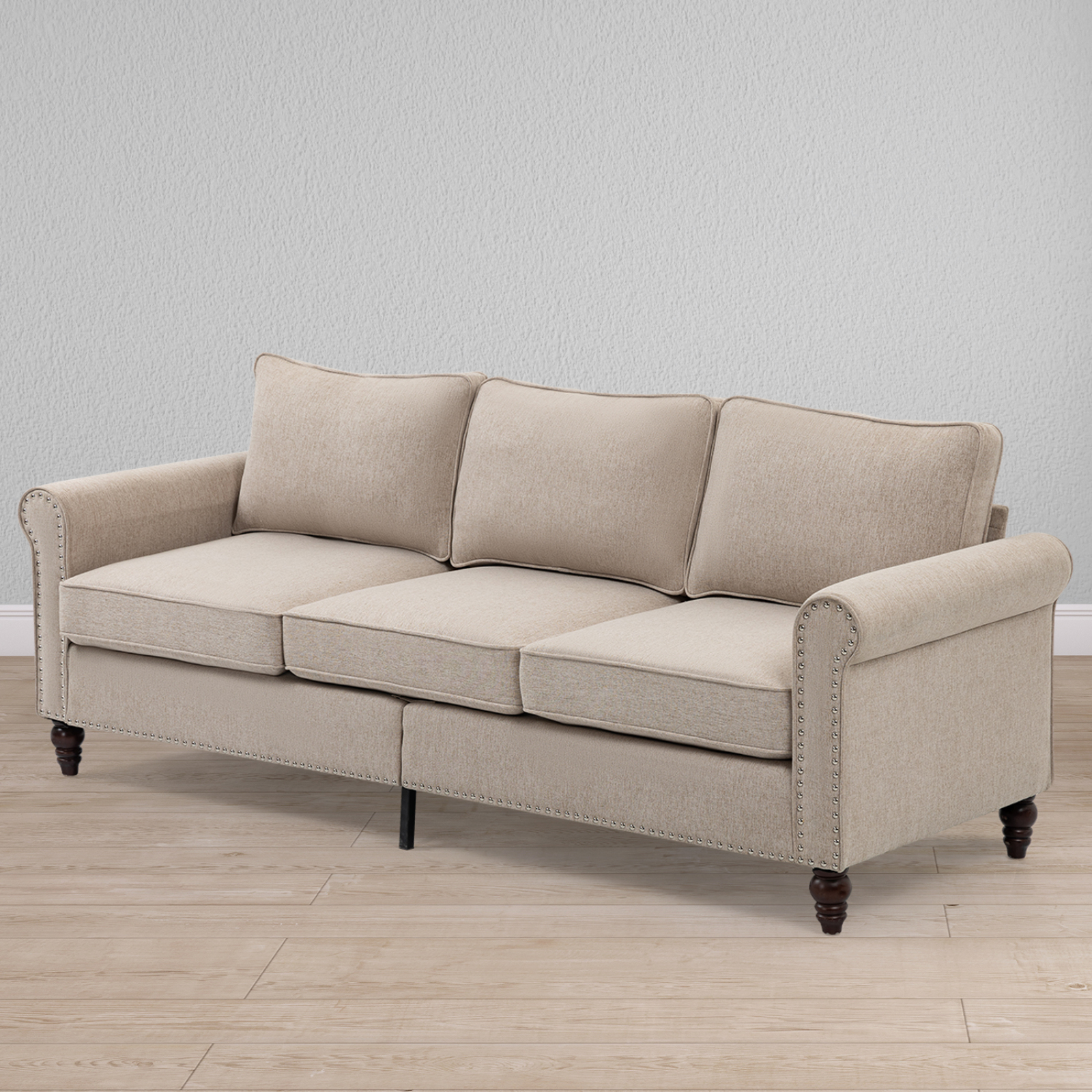 Miekor Furniture 70 inch 3 Seater Loveseat Sofa, Mid Century Modern