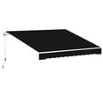 thumbnail image 1 of Miekor Furniture 8' x 7' Patio Retractable Awning, Manual Exterior Sun Shade Deck Window Cover, Black MK5126, 1 of 9