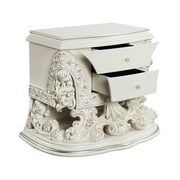Miekor Furniture Adara Antique White Finish Nightstand 04141