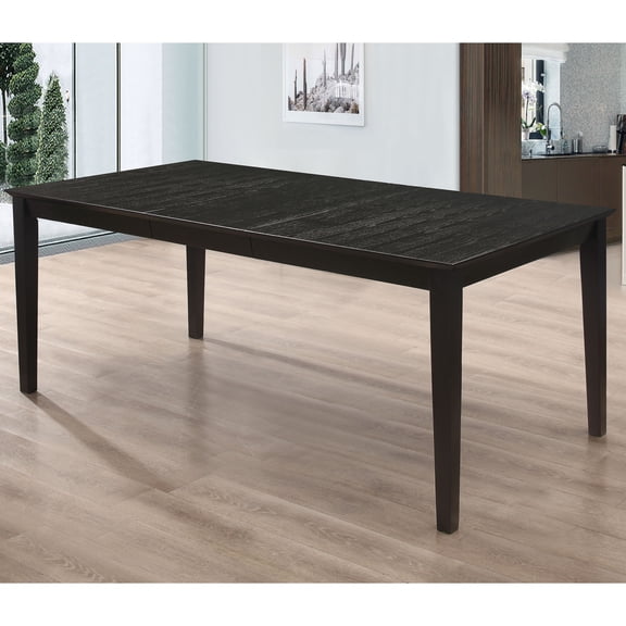 Miekor Furniture Alexander Black Rectangular Extension Leaf Dining Table No1559