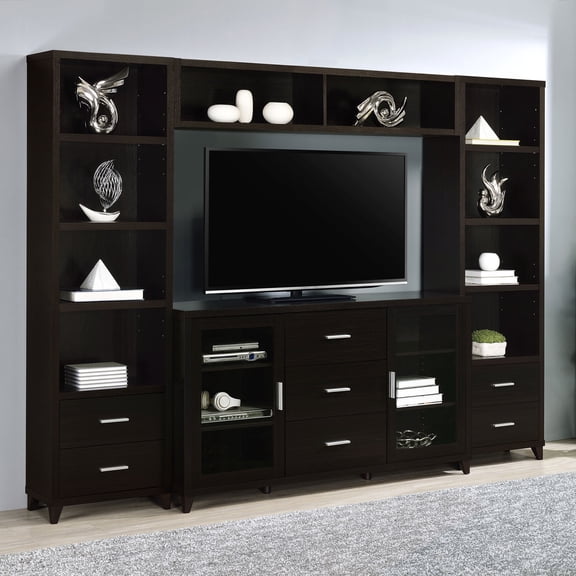 Miekor Furniture Barnaby Cappuccino 4-piece Rectangular Entertainment Center MK3031