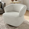 thumbnail image 1 of Miekor Furniture Barrel Chair, Fully Assembled Accent Lounge Sofa With 360-Degree Base, Oversized Upholstered Reading Chair-Beige 32937, 1 of 7