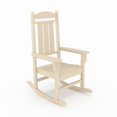 thumbnail image 1 of Miekor Furniture Beige Traditional Porch Rocker – Classic HDPE Poly Lumber for Porch, Patio, and Garden Comfort 8775, 1 of 5