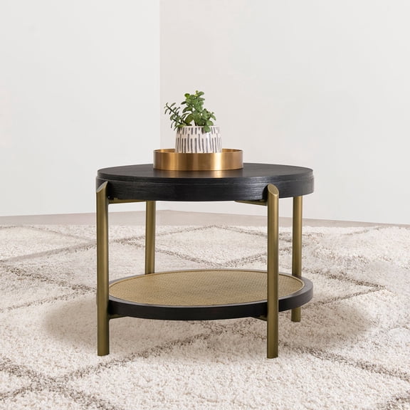 Miekor Furniture Benson Black Round End Table No.6504
