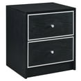 thumbnail image 1 of Miekor Furniture Black and Silver 2-drawer Nightstand B5A0533, 1 of 7