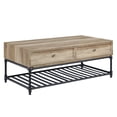 thumbnail image 1 of Miekor Furniture Brantley Oak & Sandy Gray Finish Rectangular Coffee Table 82916, 1 of 7