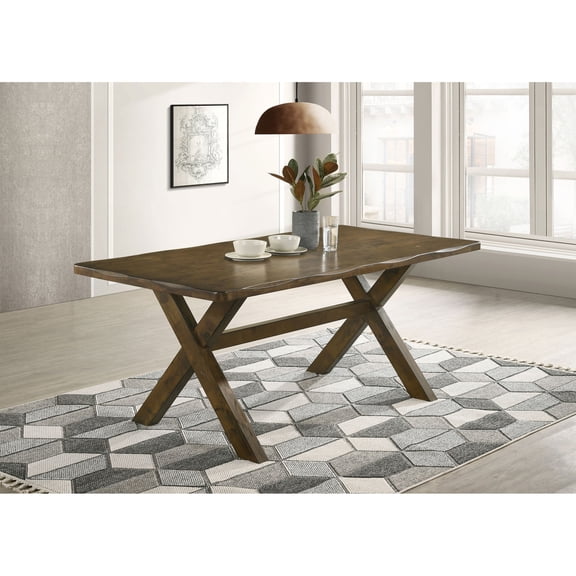 Miekor Furniture Carbon Knotty Nutmeg Rectangular Dining Table MK0305