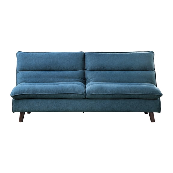 Miekor Furniture Casual Living Room Furniture 1pc Elegant Lounger Blue Textured Fabric Upholstered Sleeper Sofa Multifunctional No2806