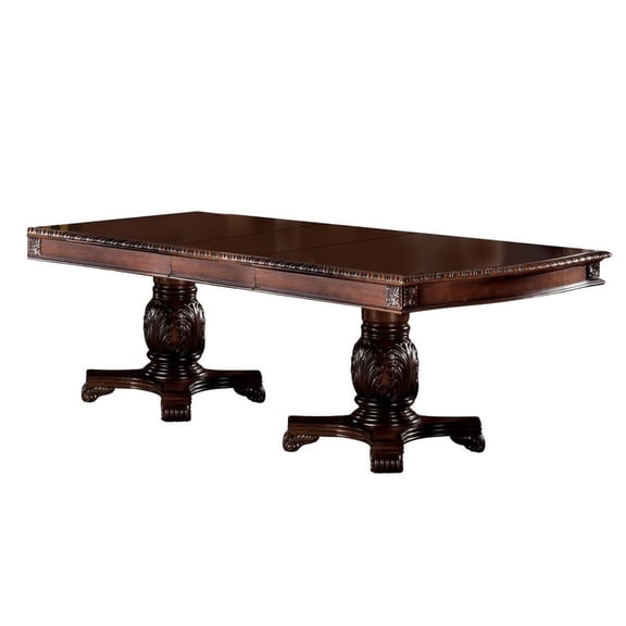 Miekor Furniture Chateau Cherry Finish De Ville Dining Table w/ Extension Leaf 00274