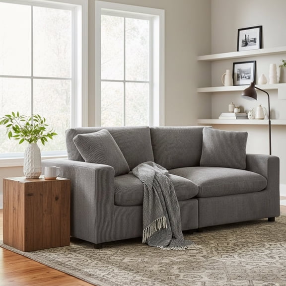 Miekor Furniture Chelsea Modular 2-Pieces Sofa - Charcoal No.1456