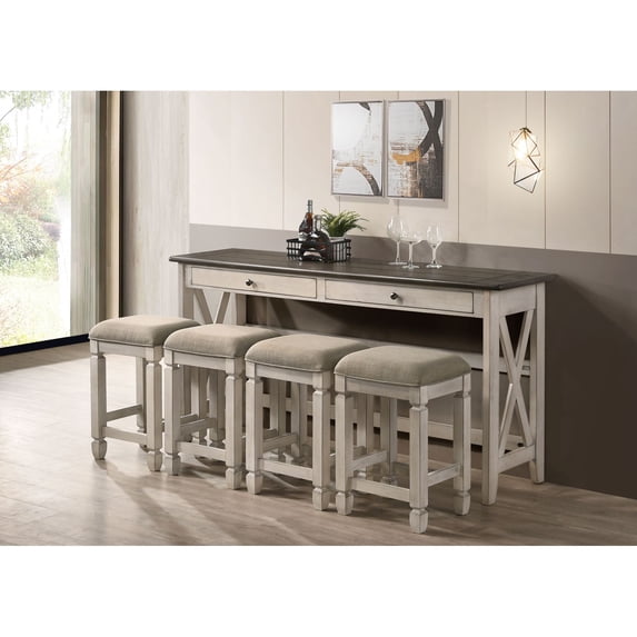 Miekor Furniture Console Table w/4 Stools 95099