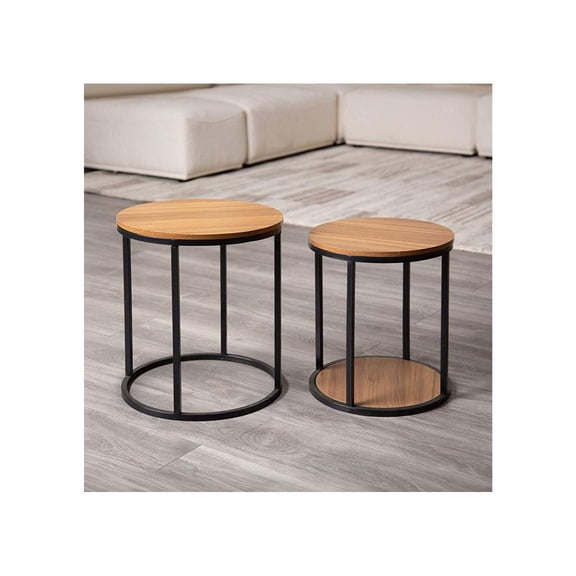 Miekor Furniture Contemporary Tables Made Of Metal And Solid Wood With Space Saving Design No3365