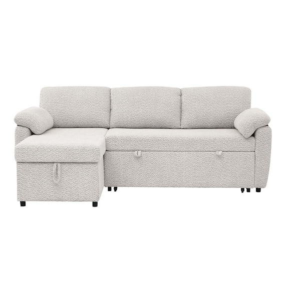 Miekor Furniture Convertible Sofa Bed – 3-in-1 Pull-Out Sectional with Storage 32258