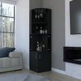 thumbnail image 1 of Miekor Furniture Corner Bar Cabinet Atanasio, Living Room, Black B5A7501, 1 of 8