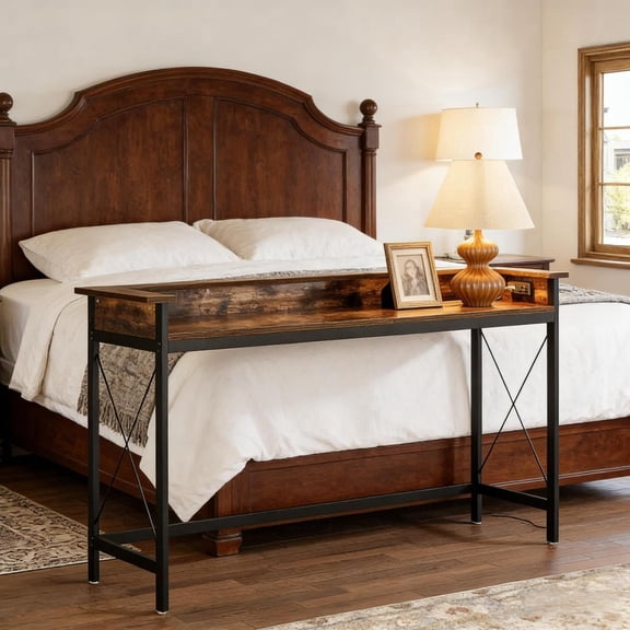 Miekor Furniture Couch Table with Electrical Outlet,Console Table,Bedside Table No9402
