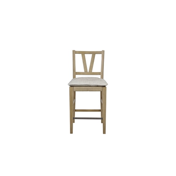 Miekor Furniture Counter Height Slat Back Chair - Cashew (Set of 2) No9858
