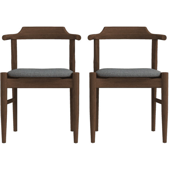 Miekor Furniture Daisy Gray Fabric Dining Chair (Set Of 2) 1867