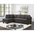 thumbnail image 1 of Miekor Furniture Dalia 97" Dark Gray Linen Modern Sectional Sofa with Left Facing Chaise W5U030, 1 of 5