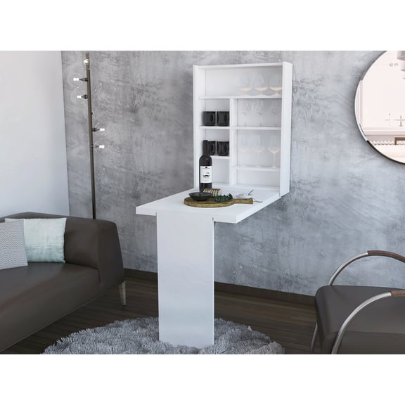 Miekor Furniture Dalton Foldable Table with Base and Shelves B5A7990