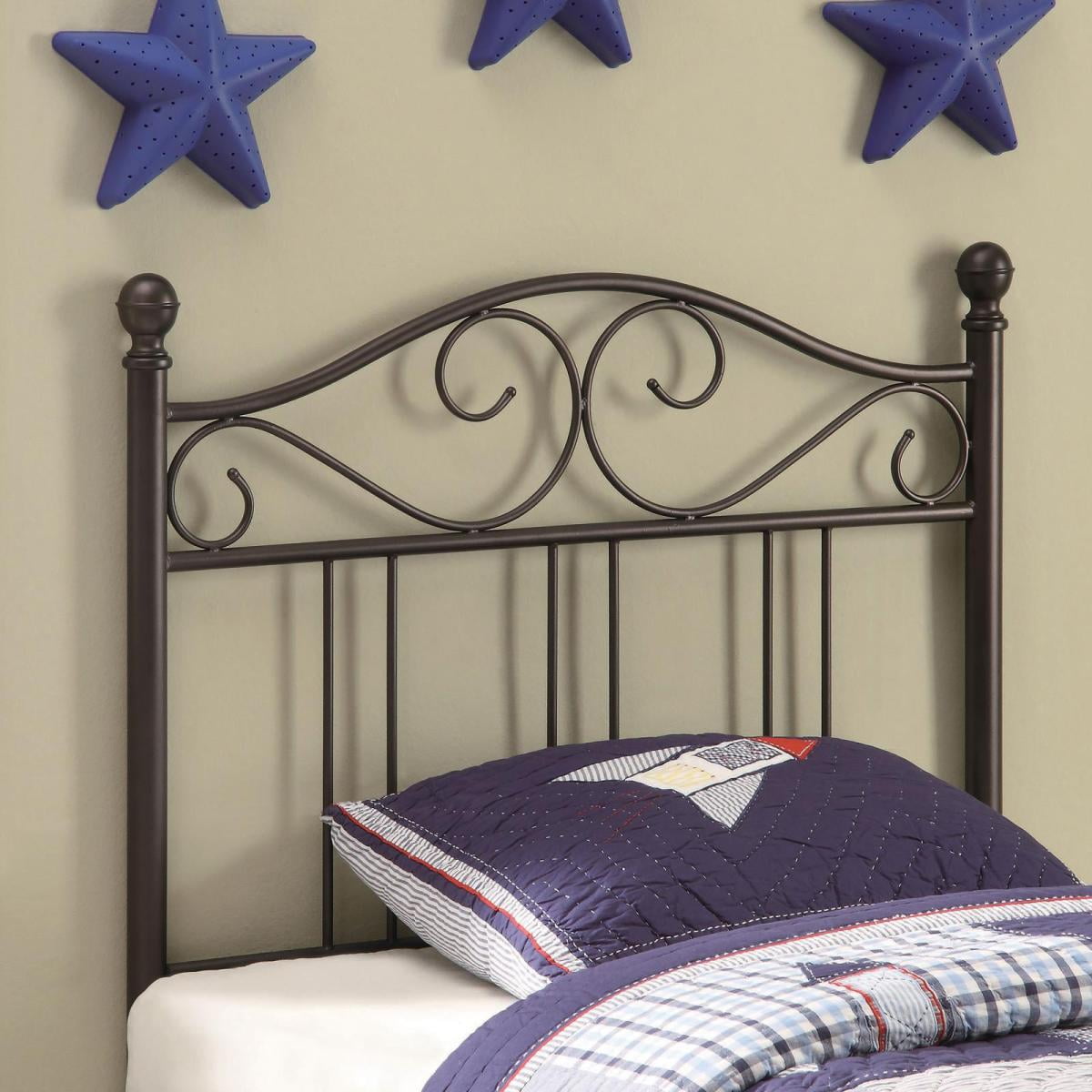 Miekor Furniture Dark Bronze Metal Twin Headboard B5A8201