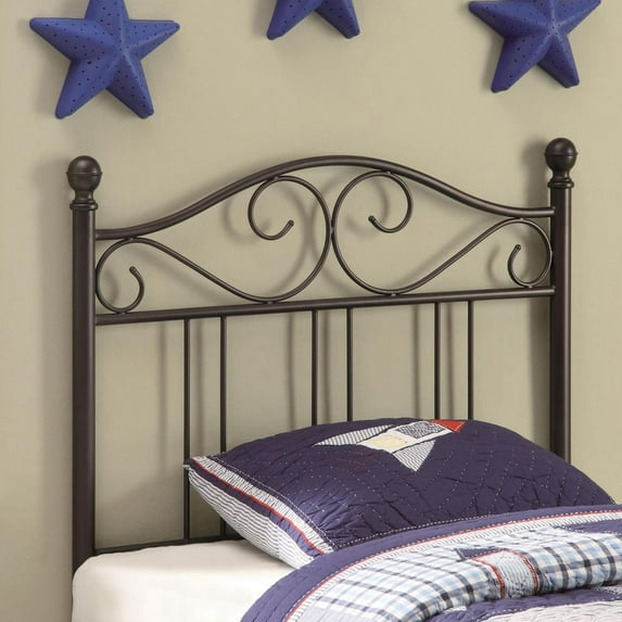 Miekor Furniture Dark Bronze Metal Twin Headboard B5A8201