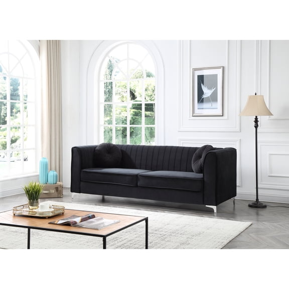 Miekor Furniture Delray G793A-S Sofa ( 2 Boxes ), BLACK 27504