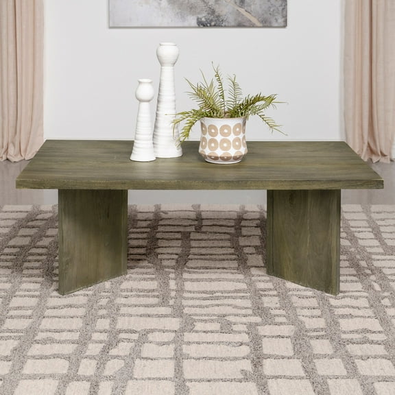 Miekor Furniture Donovan Mango Brown Rectangular Solid Wood Coffee Table 05542