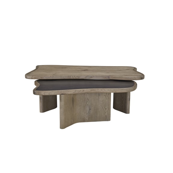 Miekor Furniture English Knotty Oak Nesting Cocktail Table No7576