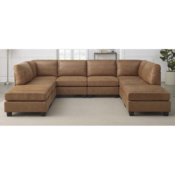 Miekor Furniture Faux Leather Modular Sectional No7504