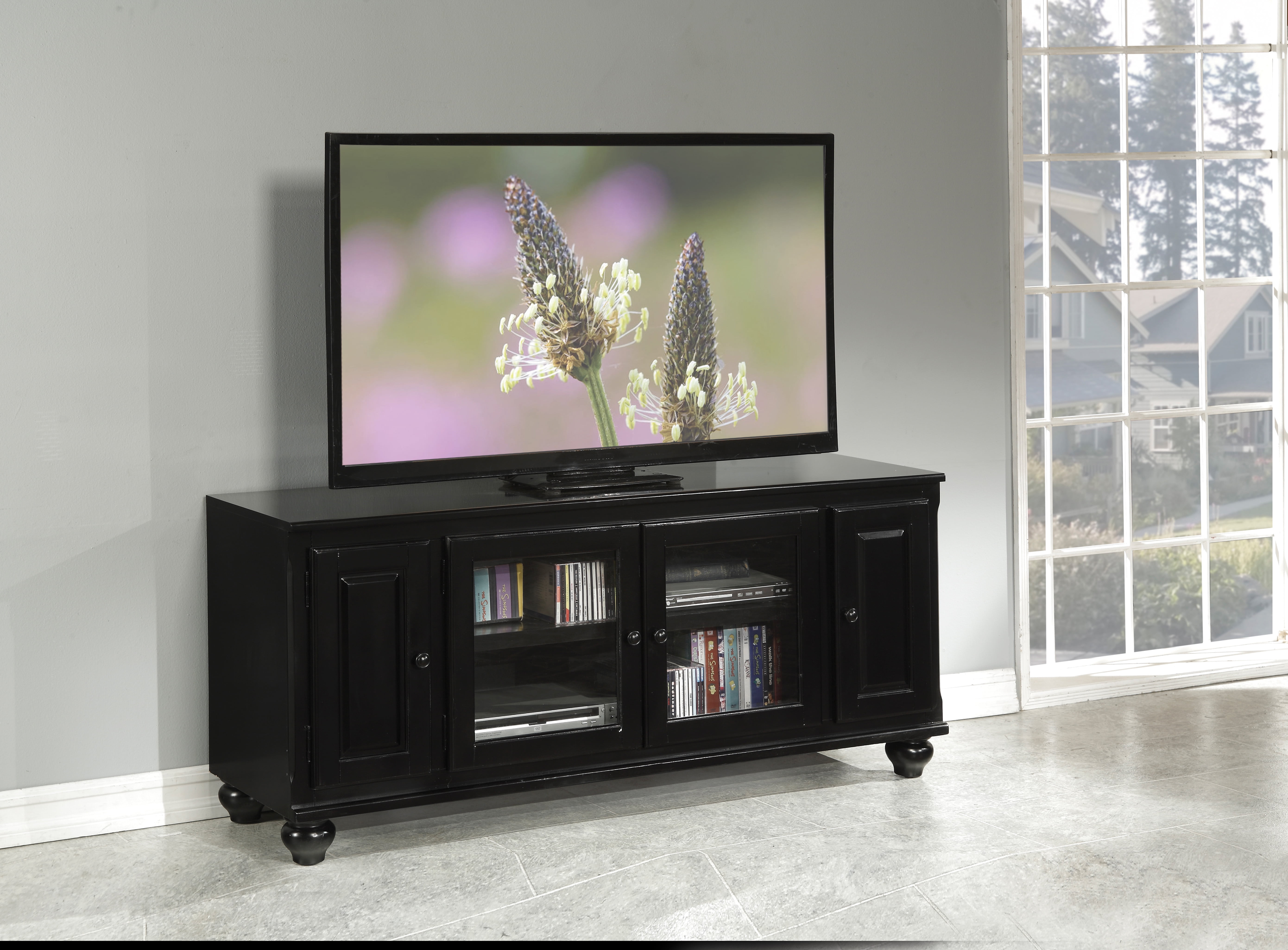 Miekor Furniture Ferla Black Finish TV Stand 6217